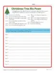 Christmas Tree Bio Poem Activity Worksheet