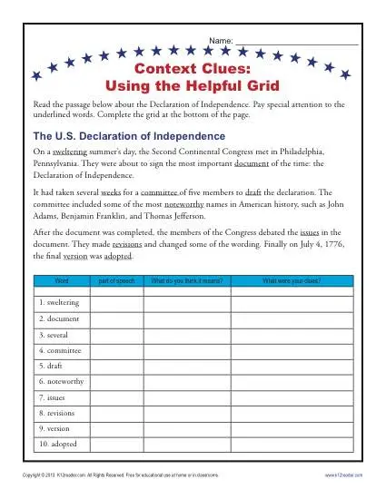 context-clues-grid-context-clues-worksheets-for-4th-grade