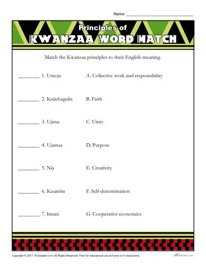 principles-of-kwanzaa-word-match-activity-printable-worksheet