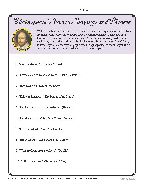 shakespeare-s-famous-sayings-and-phrases-worksheet