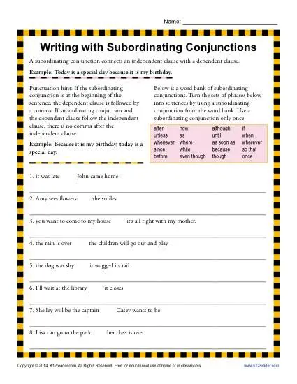 writing-with-subordinating-conjunctions-3rd-grade-conjunction-worksheets