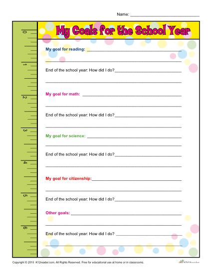  My Goals In School 8 Personal Goal Examples For Students To Be 