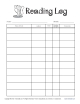 Printable Reading Log for Elementary School - Number of Pages Field