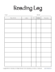 Printable Reading Log for Elementary School - Number of Pages Field