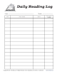 Printable Reading Log for Elementary School - Time Spent Reading