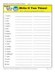 4th Grade Spelling Words - K12reader Weekly Lesson Week 10