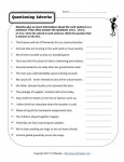 Printable Adverb Worksheet - Questioning Adverbs