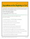 grade 7 language worksheet Appositives at Beginning or End