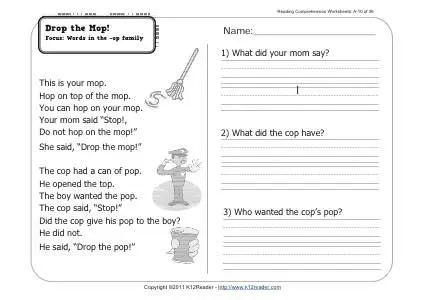 Mop in sales a sentence
