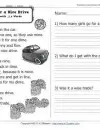reading worksheets for first grade pdf They Go for a Nice Drive