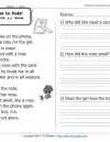 reading worksheets for first grade pdf The Note Was in Code!