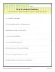 Sentence Writing Worksheet Activity - Write a Complex Sentence