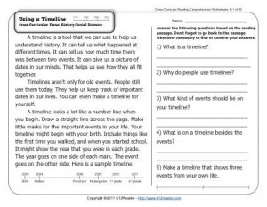 Using a Timeline | 2nd Grade Reading Comprehension Worksheets
