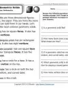 reading comprehension for kindergarten 2 Identifying Geometric Solids