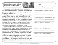 Making Connections to Text | 2nd Grade Reading Comprehension Worksheets