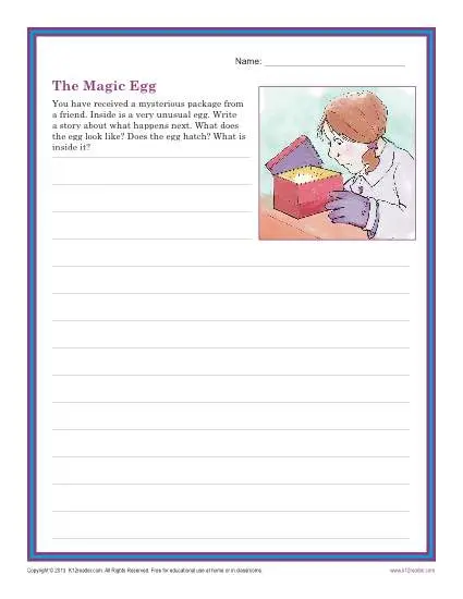 The Magic Egg | Creative Writing Prompt for 3rd and 4th Grade