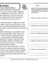 worksheet for grade 3 reading Elements and Atoms
