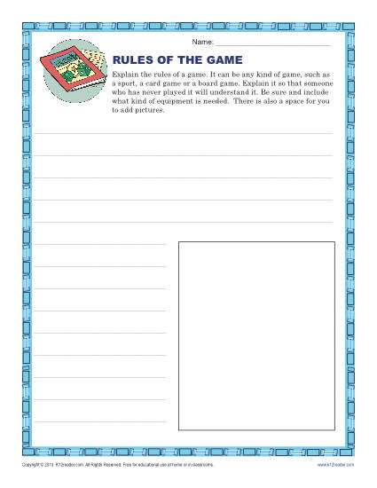 rules of the game assignment