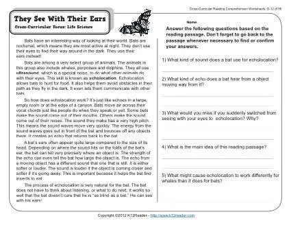 They See With Their Ears | 4th Grade Reading Comprehension ...