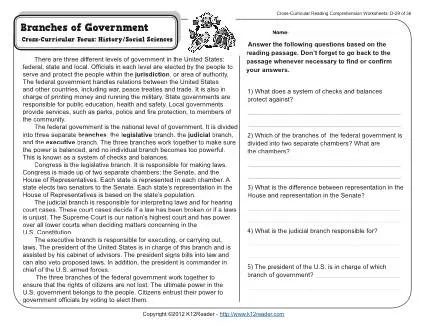 government headlines worksheet