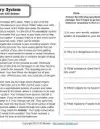 reading comprehension worksheets 5th grade multiple choice Excretory System