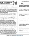 reading comprehension worksheets 5th grade multiple choice Conflict Over North American Lands