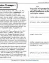 reading comprehension worksheets 5th grade multiple choice Active and Passive Transport