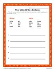 Sentence Writing Worksheet Activity - Use the Words to Write a Sentence