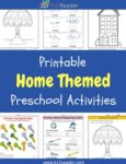 Home Themed Printable Activities for Preschool