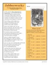 The Jabberwocky | 7th Grade Reading Comprehension Worksheet
