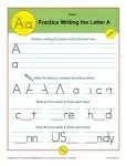 Handwriting Practice Activity - Letter A