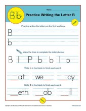 Letter B Worksheets | Handwriting Worksheet