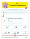 Practice Writing the Letter J