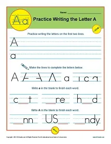 Handwriting Letter Practice