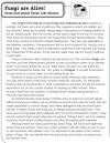 reading comprehension worksheets 5th grade multiple choice Fungi are Alive