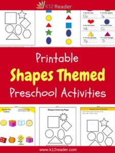 Shapes Preschool Theme Activities | Printable Classroom Lessons