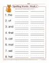 Spelling Worksheets – 1st – 5th Grade Curriculum