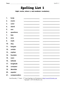 spelling worksheets free spelling curriculum from k12reader