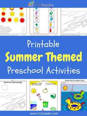 Summer Preschool Theme Activities | Printable Classroom Lessons