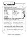 grade 7 language worksheet Abbreviations and Names of People