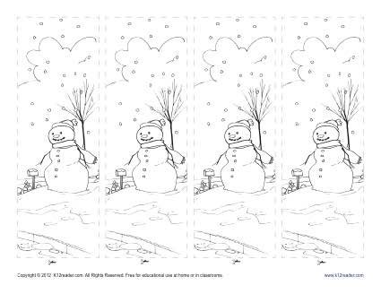 Printable Winter Season Bookmark