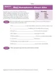 High School Spelling Words Worksheets - Week 22 - Near Homophones: Almost Alike