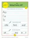 learn to write worksheets Handwriting Practice - A, E, T