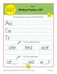 Handwriting Practice - A, E, T