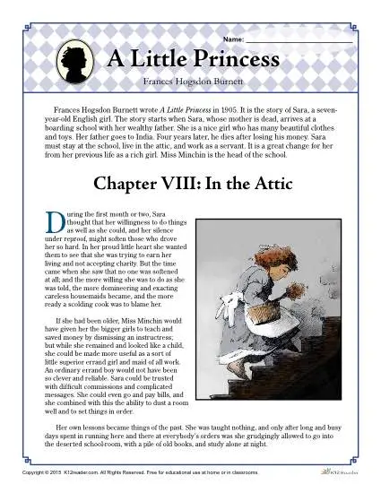 Free, Printable Activity - A Little Princess