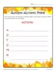 Autumn Acrostic Poem