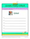 poetry worksheet 6th grade pdf Acrostic Poetry Worksheet Activity: Write It!