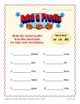 Prefix Worksheet Activity - Add A Prefix