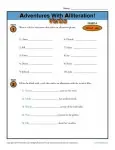 Adventures with Alliteration - Verbs - Printable Activity