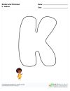 Bubble Letters Balloon K